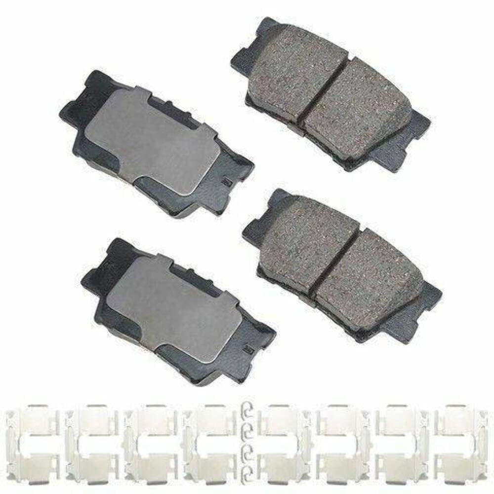 Akebono Ultra-Premium Ceramic Rear Brake Pads - Low Noise, Dust-Free Performance for Smooth Braking | Perfect for Sedans, SUVs & Trucks | Durable & Long-Lasting Brake Pads for Daily Commute & Highway Driving