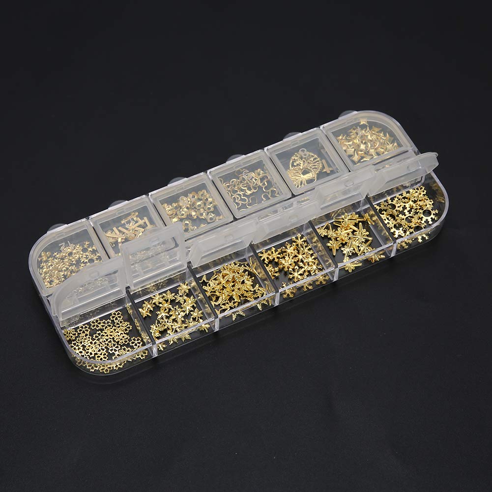 Shiny Alloy Nail Art Decorations - DIY Manicure Accessories Kit for Nail Art, Salon & Home Use - Exquisite Nail Ornaments for Professional & At-Home Manicures
