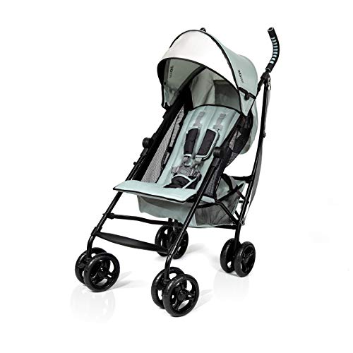 3Dlite Summer Stroller with Aluminum Frame – Lightweight Travel Stroller for Infants, Large Seat & Mesh Siding, 4-Position Recline, Extra Storage Basket – Perfect for Beach, Park & Airplane Travel (Eucalyptus Color)
