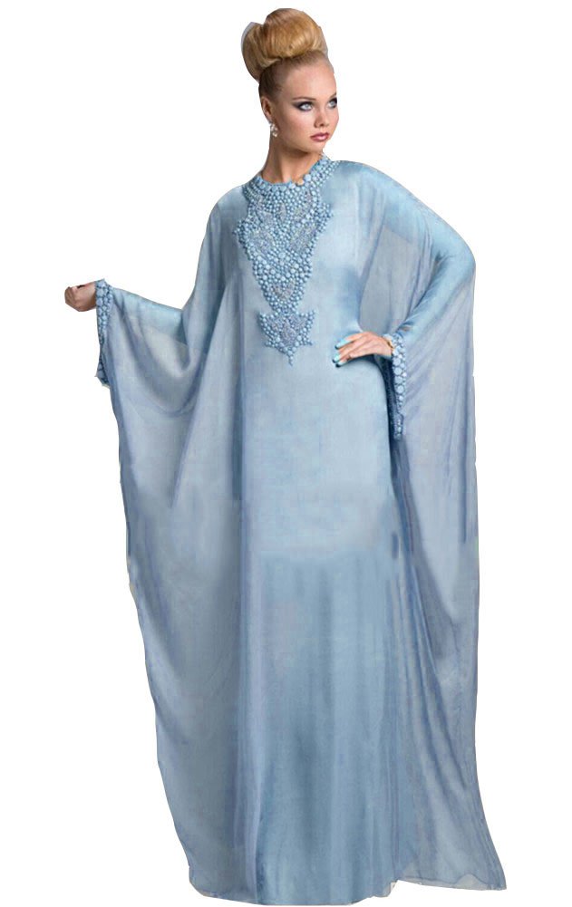Muslim Evening Dresses with Beaded Crystals for Women - Elegant Prom & Mother Dresses