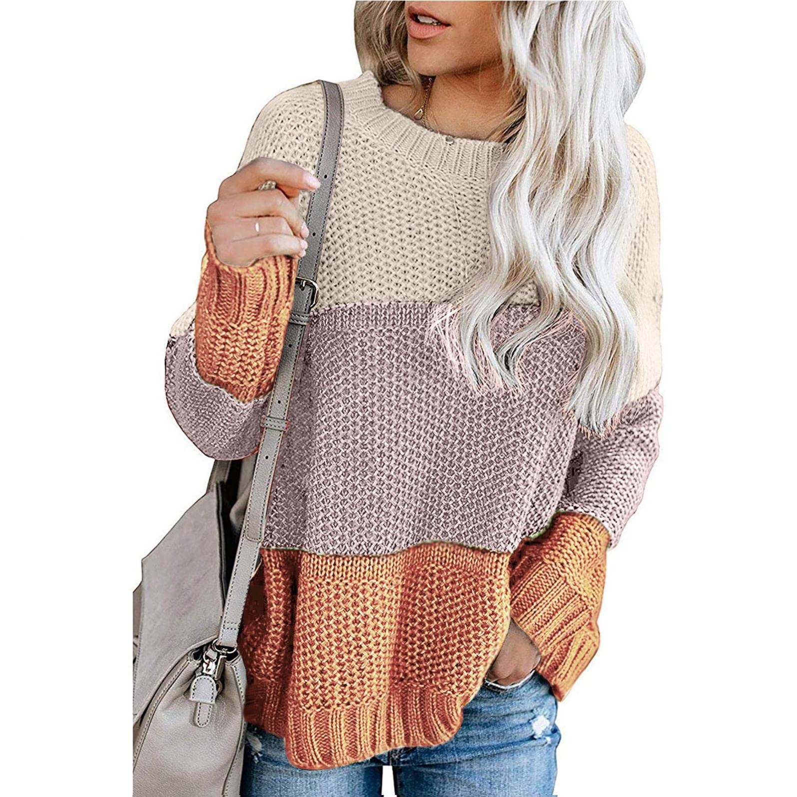 Women's Chunky Knit Turtleneck Sweater - Long Sleeve Loose Fit Casual Pullover Top for Fall & Winter | Cozy Office Wear, Date Night Outfits, Weekend Layering