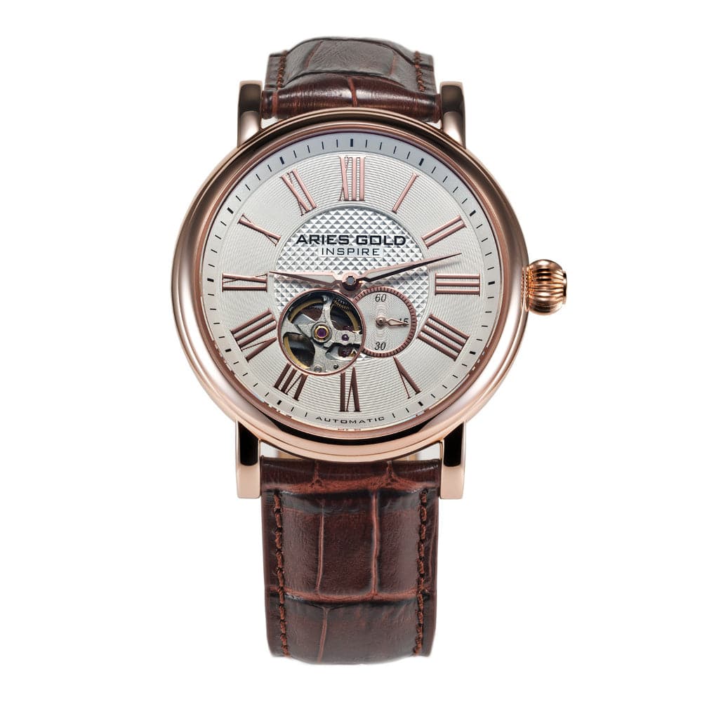 ARIES GOLD GAUNTLET Automatic Men's Watch G 902 RG WRG - Luxury Stainless Steel Timepiece for Business, Formal & Special Occasions