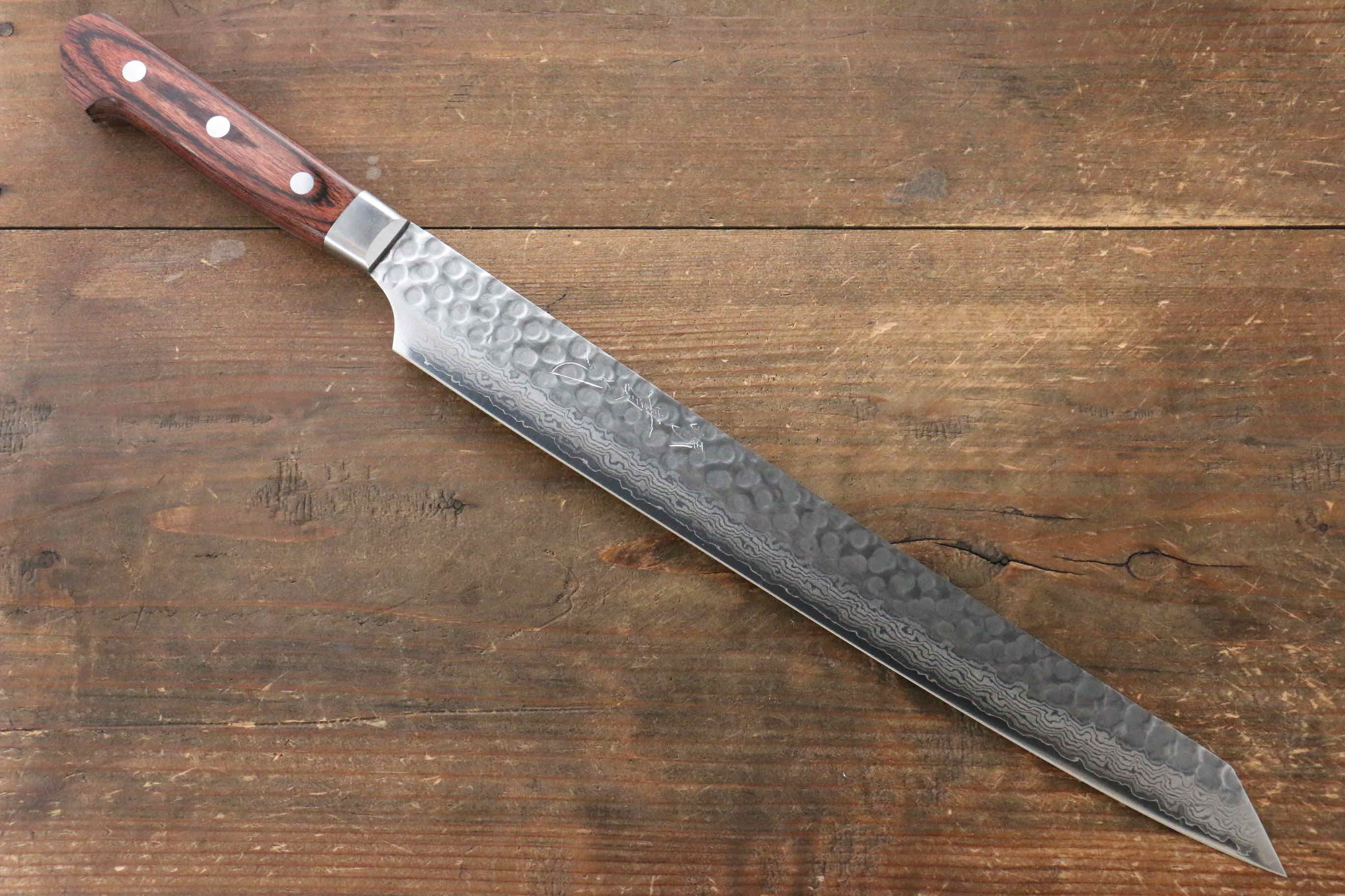 Premium Jikko VG10 17-Layer Kiritsuke Yanagiba Japanese Chef Knife 300mm - Mahogany Wood Handle - Perfect for Sushi, Sashimi & Precision Cutting