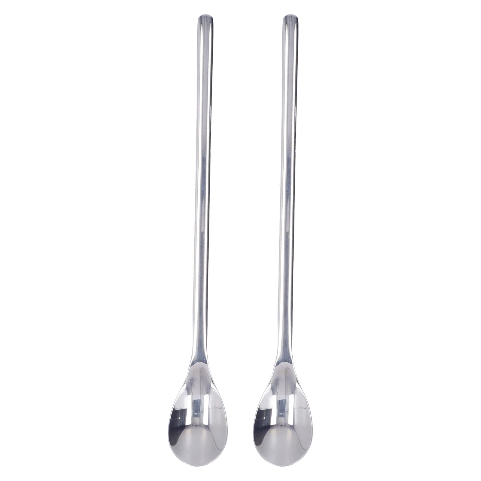 2-Pack Stainless Steel Coffee Stirrers with Long Handle - Perfect for Coffee, Tea, Ice Cream & Desserts - Ideal for Home, Cafe & Coffee Shops
