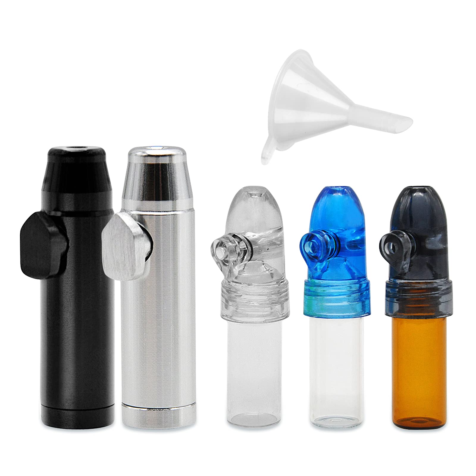 Leak-Proof Glass Spice Dispenser with Funnel - 2-Piece Set for Kitchen & Outdoor Camping | Airtight Spice Storage Bottles for Cooking, Baking & Travel