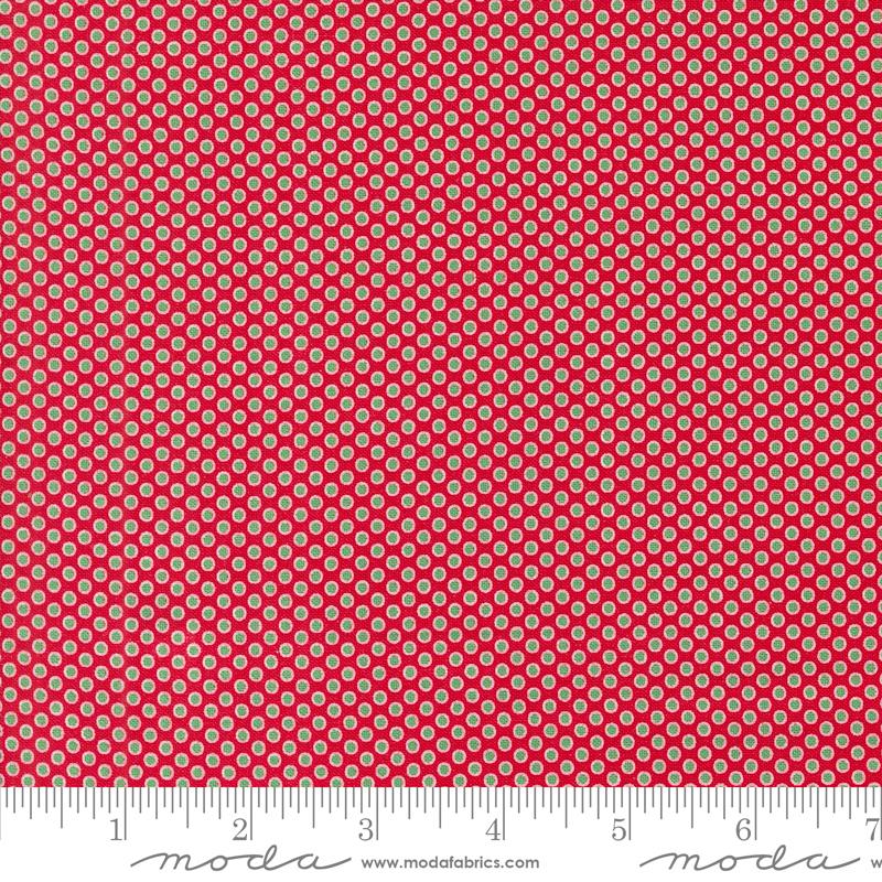 Urban Chiks Kitty Christmas Polka Dot Fabric - Red Berry Print by the Yard | Perfect for Holiday Quilting, DIY Crafts & Festive Home Decor