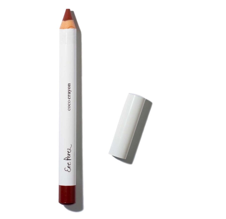 Ere Perez Coco Crayon Brave - Natural Vegan Lipstick & Lip Crayon for Moisturizing & Long-Lasting Color | Perfect for Everyday Wear, Date Night & Special Occasions