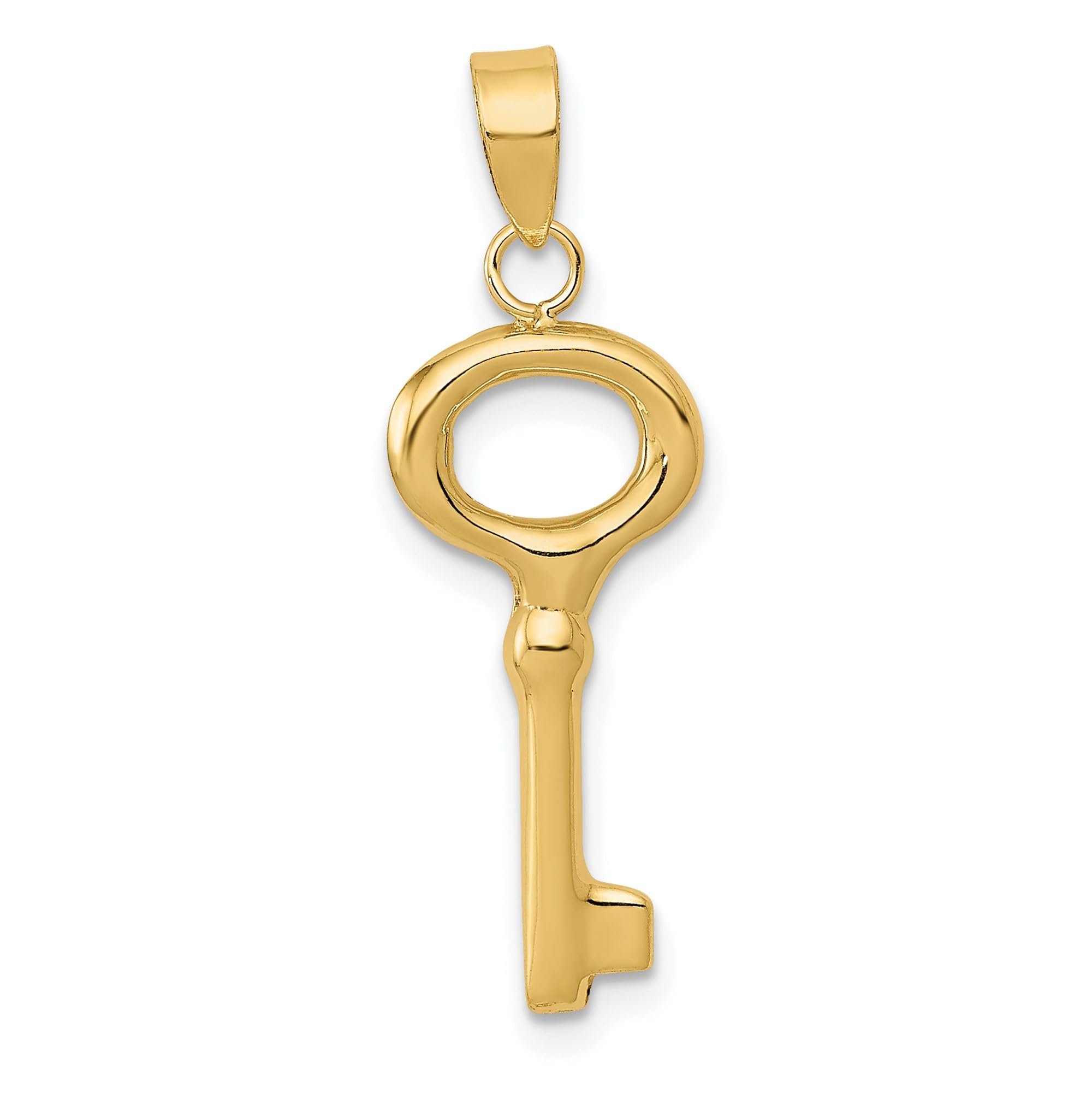 14K Solid Yellow Gold Key Necklace - Elegant Pendant Charm for Women | Perfect Gift for Birthday, Anniversary & Valentine's Day | Jewelry for Everyday Wear & Special Occasions