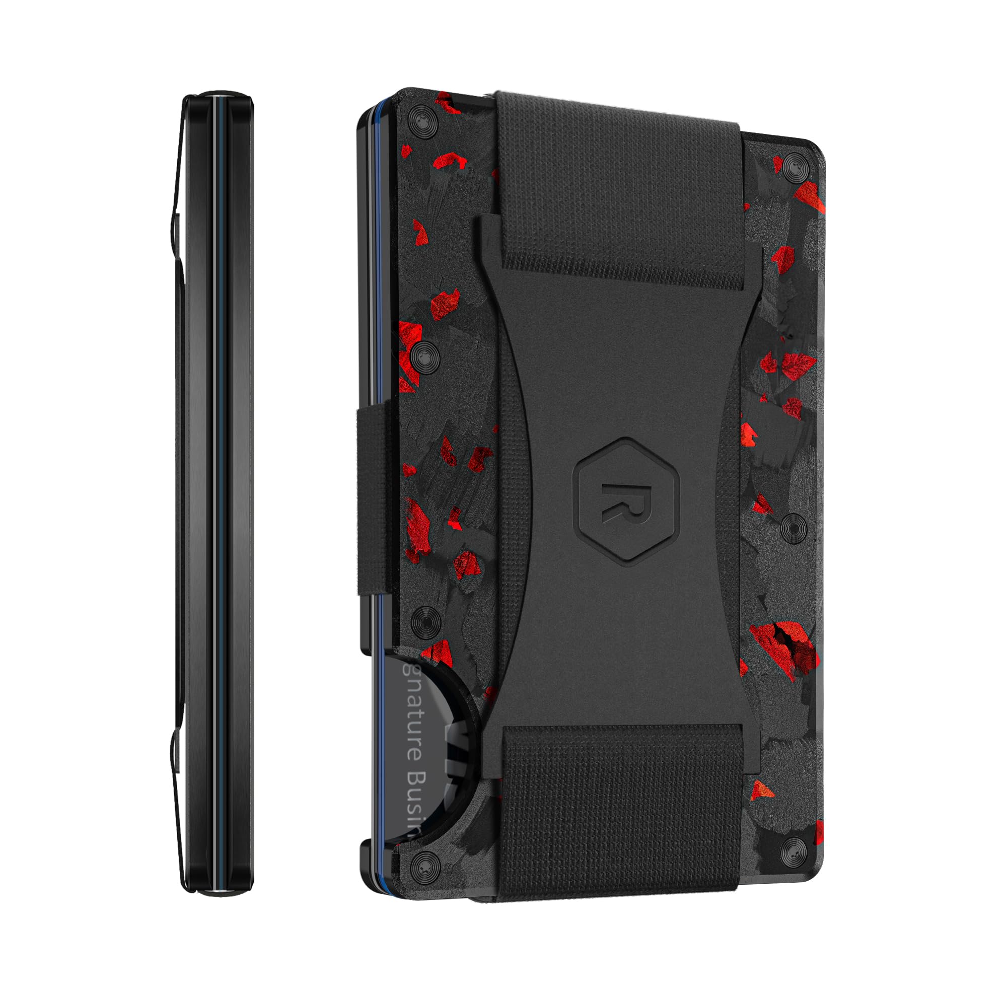 Slim Minimalist RFID Blocking Wallet for Men - Ridge Front Pocket Wallet with Card Holder (Forged Ember) - Perfect for Travel, Everyday Carry & Gift Giving