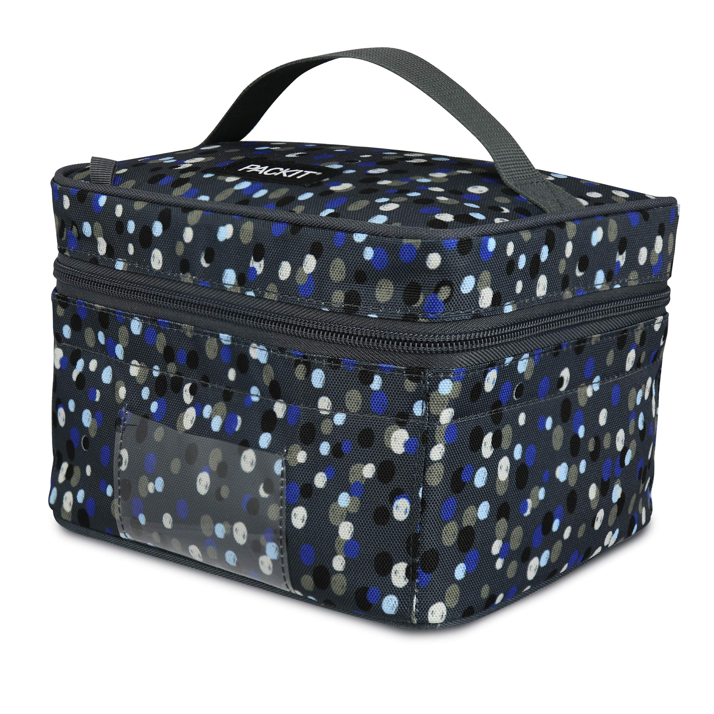 PackIt Freezable Breastmilk & Formula Cooler Bag with Insulated Storage - Scribble Dots Design for Nursing Moms | Perfect for Travel, Work & Daycare Use