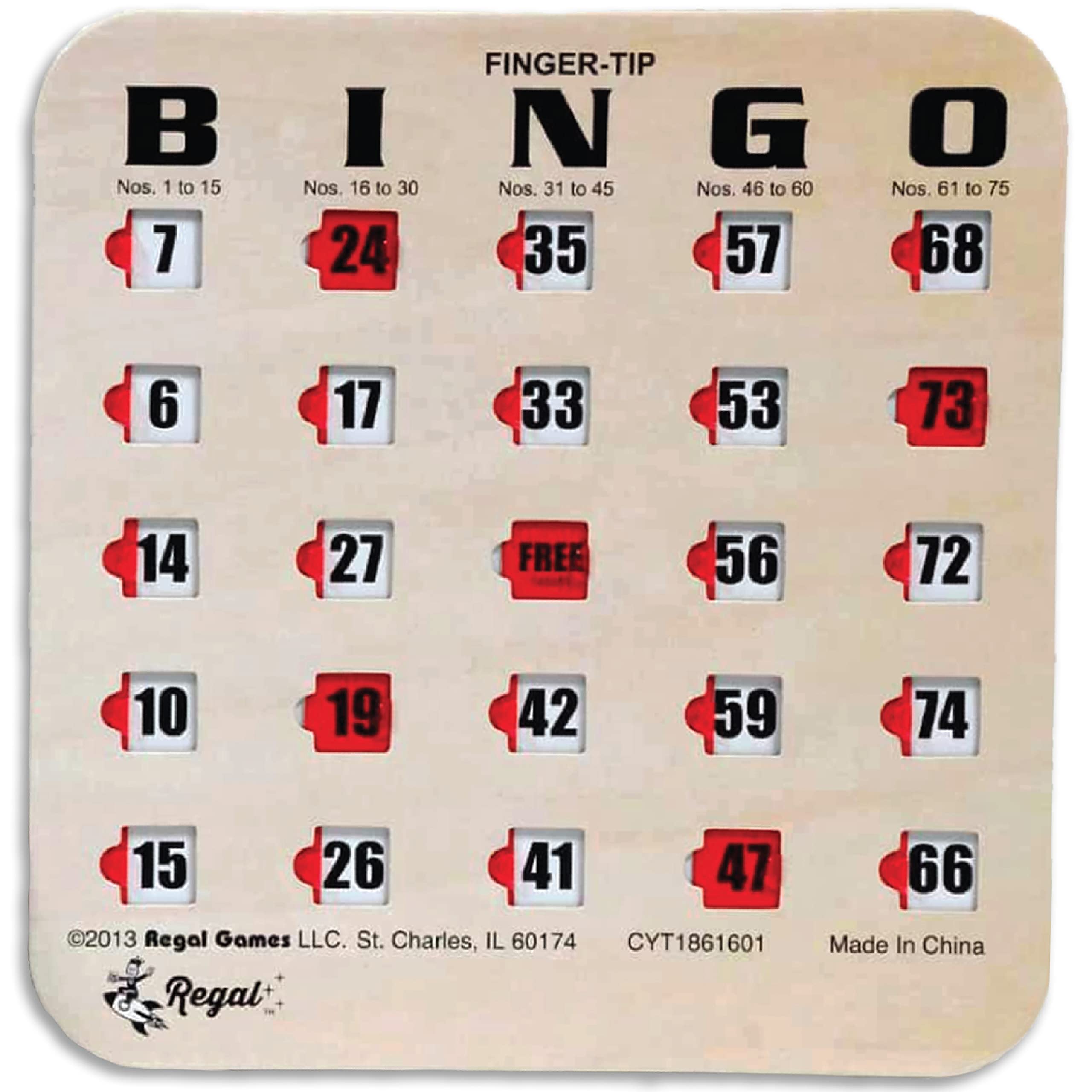 Regal Games Woodgrain Bingo Cards - 25 Pack for Parties & Game Nights