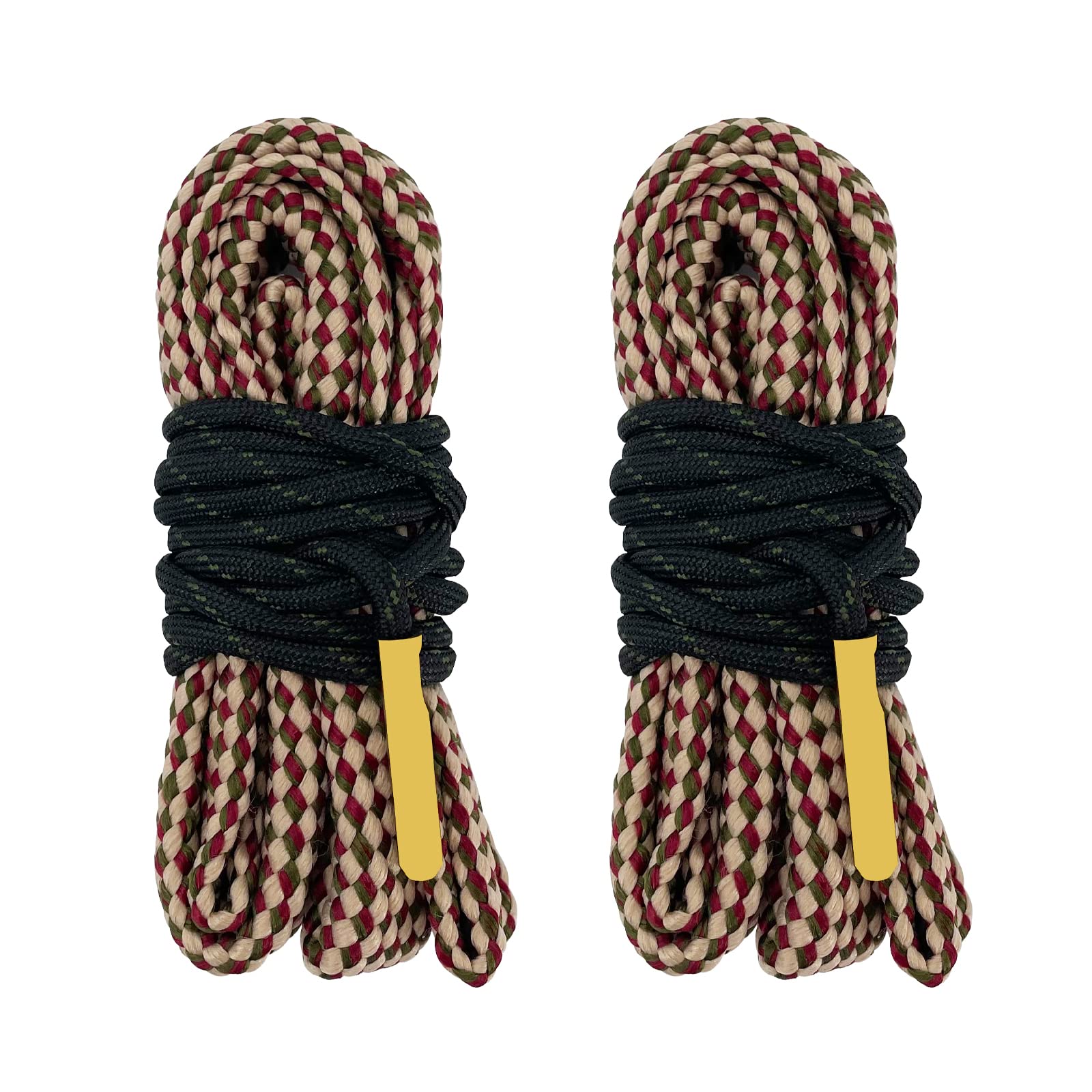 2 Pack Gun Cleaning Snake Rope - Rifle Bore Cleaner for Pistol, Handgun, Shotgun - Fits .22, .223, 5.56mm, .380, 9mm, 12GA, .308, .357, .44, .45 Caliber - Perfect for Range Day & Firearm Maintenance