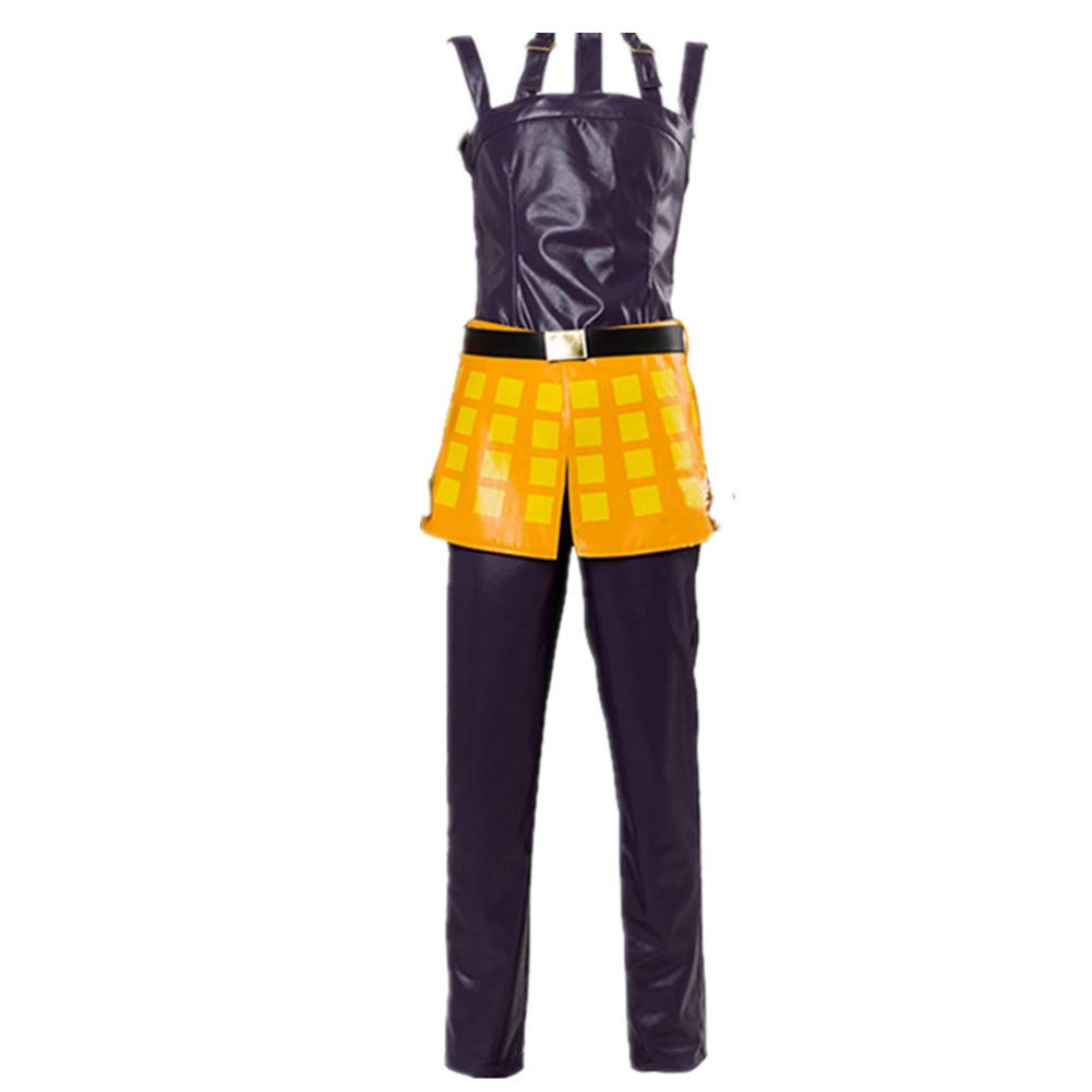 JoJo's Bizarre Adventure Narancia Ghirga Cosplay Costume Purple Full Set - Anime Convention Outfit, Halloween Dress Up, Manga Character Costume for Fans