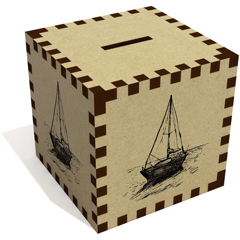 Azeeda 'Boat' Ceramic Piggy Bank Money Box - MB00068797 - Perfect for Kids Savings, Birthday Gifts & Home Decor