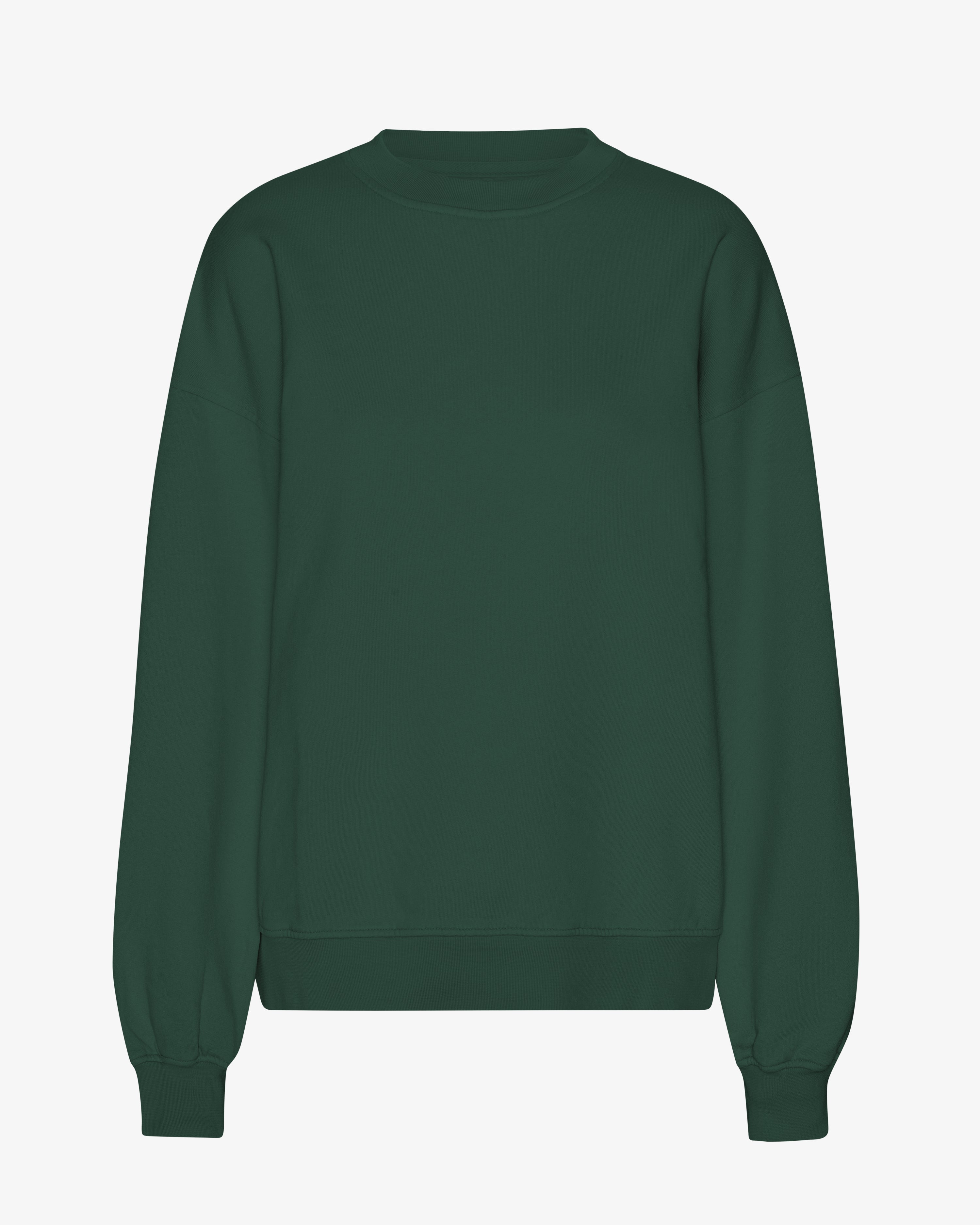 Organic Oversized Crewneck Sweatshirt - Emerald Green - Soft & Comfortable Pullover for Women - Perfect for Casual Wear, Loungewear & Cozy Outfits