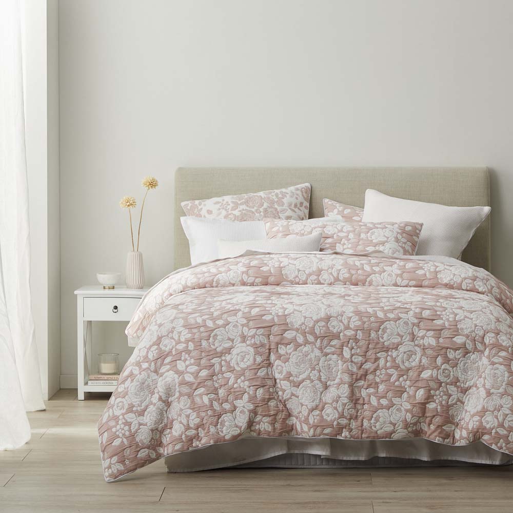 Premium Coral Dusk Quilt Cover Set - Super King Size (108x120 Inches) | Soft Luxury Bedding for Master Bedroom & Guest Room | Breathable Cotton Blend for All-Season Comfort