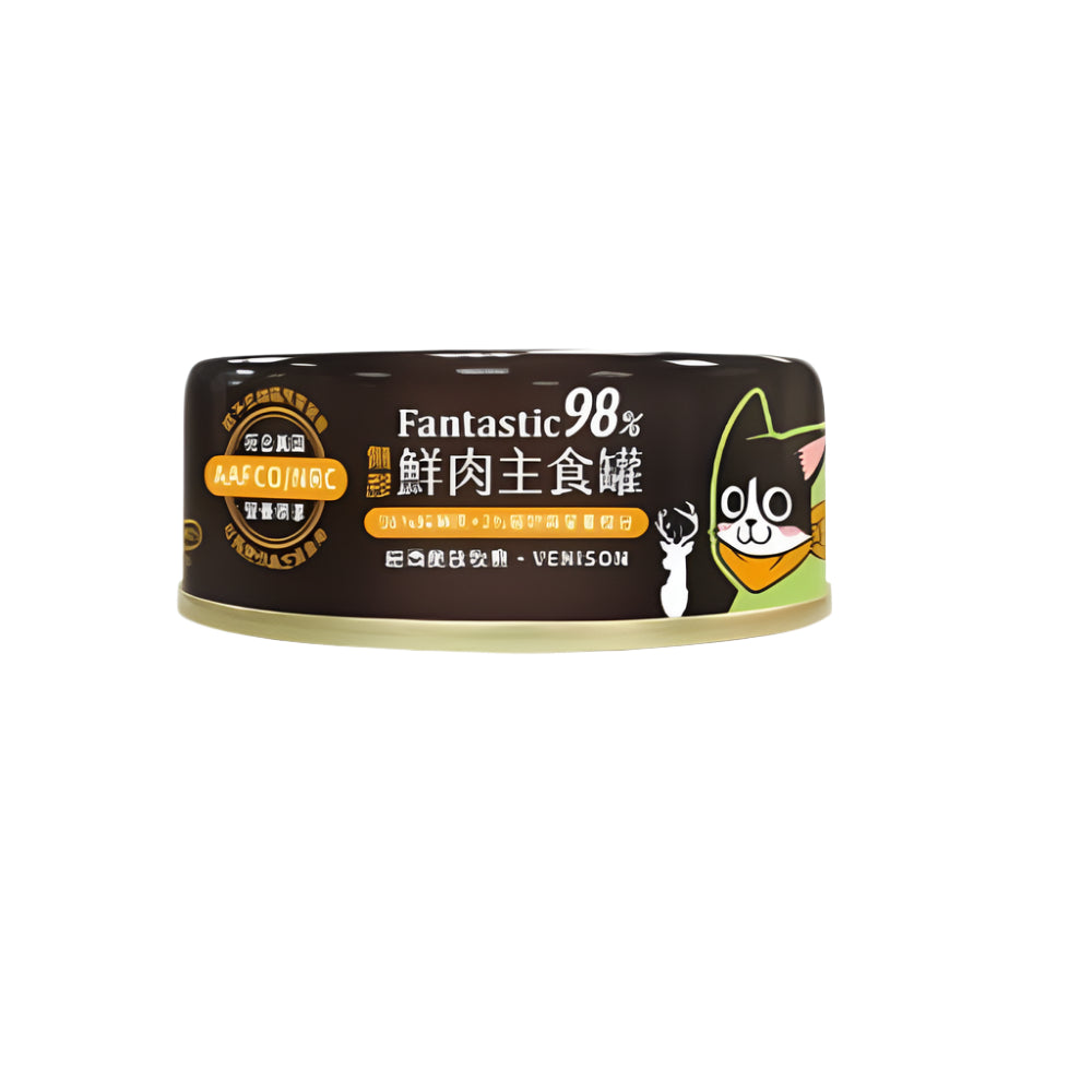 Premium 98% Pastured Venison Complete Balanced Cat Food - Grain-Free, High-Protein Wet Canned Food for Adult Cats - Perfect for Indoor Cats, Sensitive Stomachs & Picky Eaters