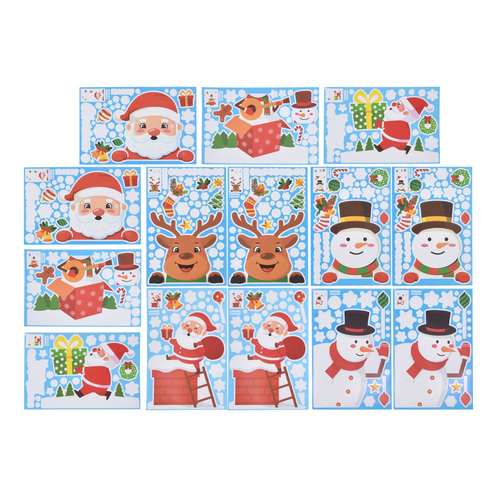 Christmas Stickers - Beautiful Eco-Friendly Window Decals for Holiday Party Decor, Glass & Home Decorations | Perfect for Xmas Windows, Gifts & Festive Seasonal Decorating