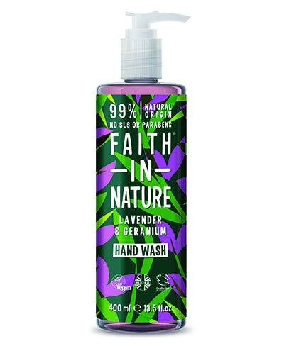Fait In Nature Lavender & Geranium Hand Wash - Organic & Natural Foaming Hand Soap for Dry Skin - Perfect for Bathroom, Kitchen & Guest Washrooms