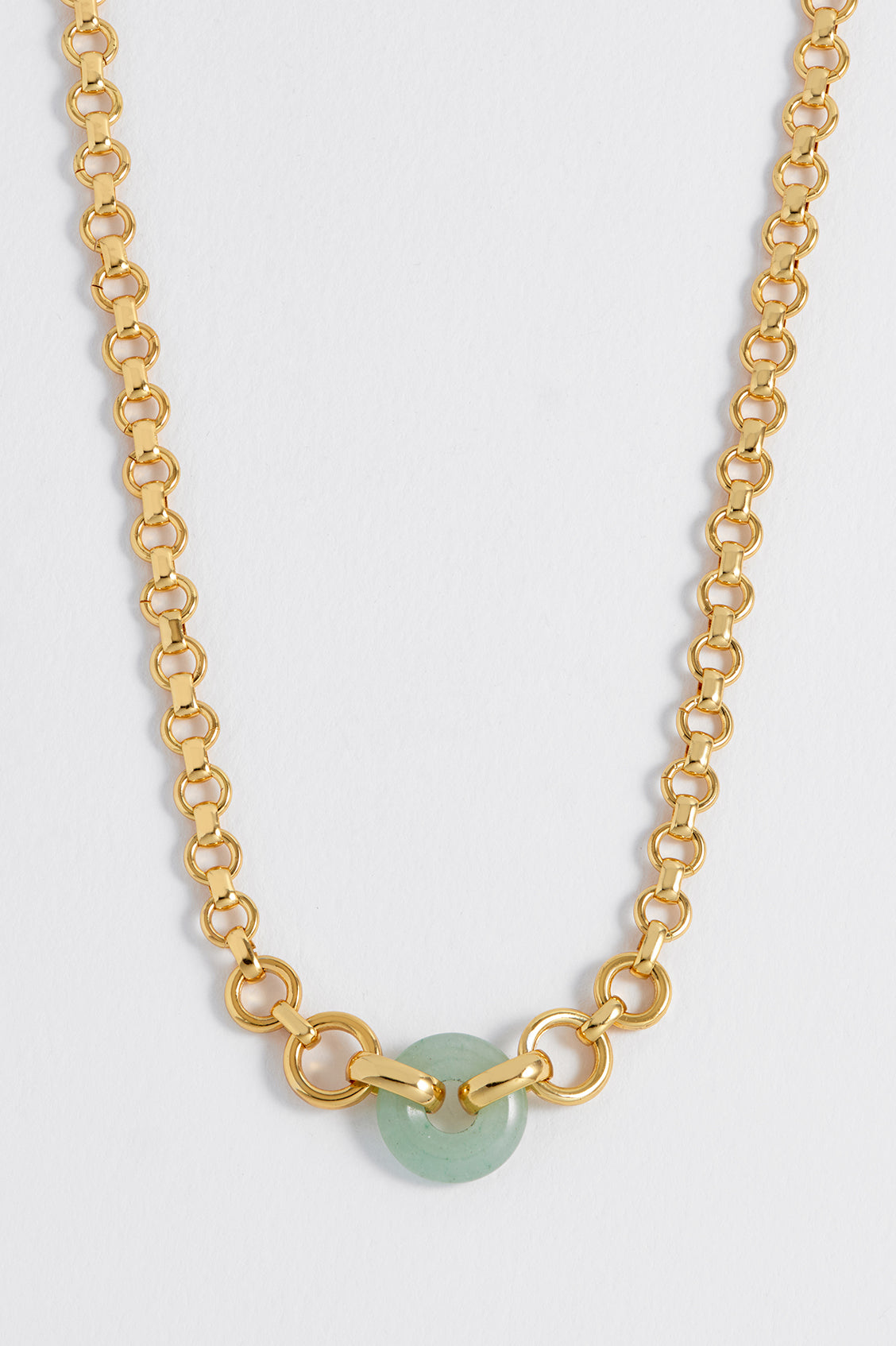 Green Quartz Graduated Round Link Chain Necklace for Women - Elegant Crystal Jewelry Gift for Birthday, Anniversary & Special Occasions