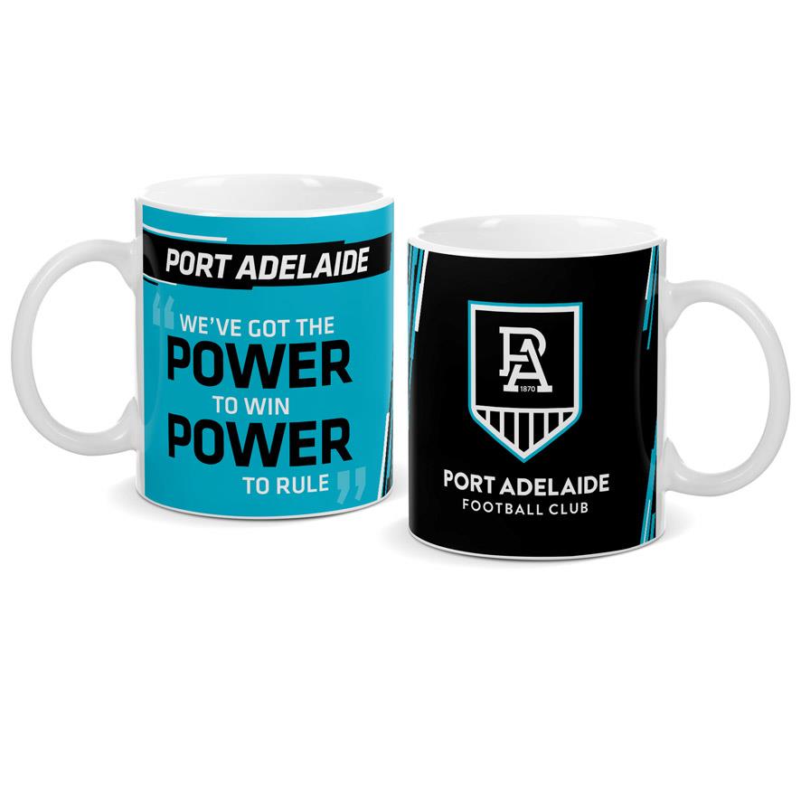 Port Adelaide Power AFL Official Team Mug - Insulated Coffee Cup for Hot & Cold Drinks - Perfect for Home, Office, or Game Day