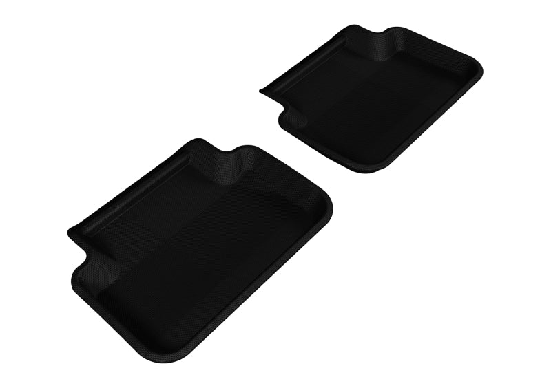 3D MAXpider Custom Fit All-Weather Floor Mats for 2009-2016 Audi A4/S4/RS4 - 2nd Row Kagu Series (Black) | Premium Car Interior Protection for Daily Commute & Road Trips