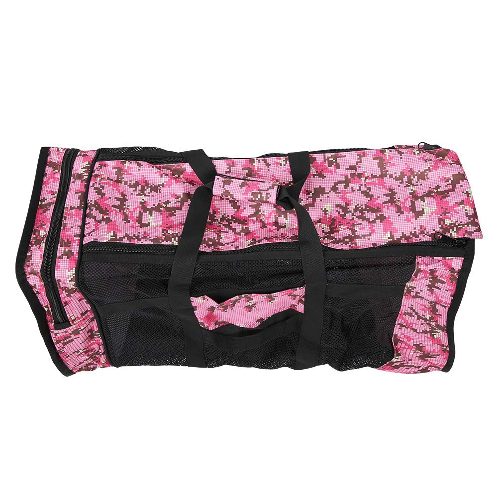 **Large Capacity 105L Diving Flipper Backpack - Waterproof Scuba Gear Bag for Diving & Swimming Equipment (Pink Camouflage) - Perfect for Beach Trips, Pool Sessions & Underwater Adventures**