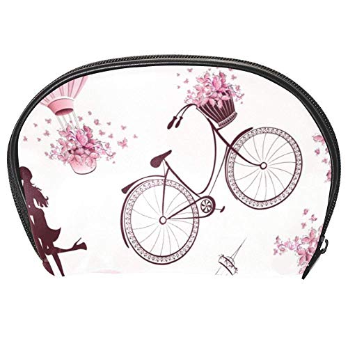 iMobaby Paris Tower Cosmetic Makeup Bag Organizer - Waterproof Travel Toiletry Case with Zipper for Women | Perfect for Travel, Gym & Daily Essentials Storage