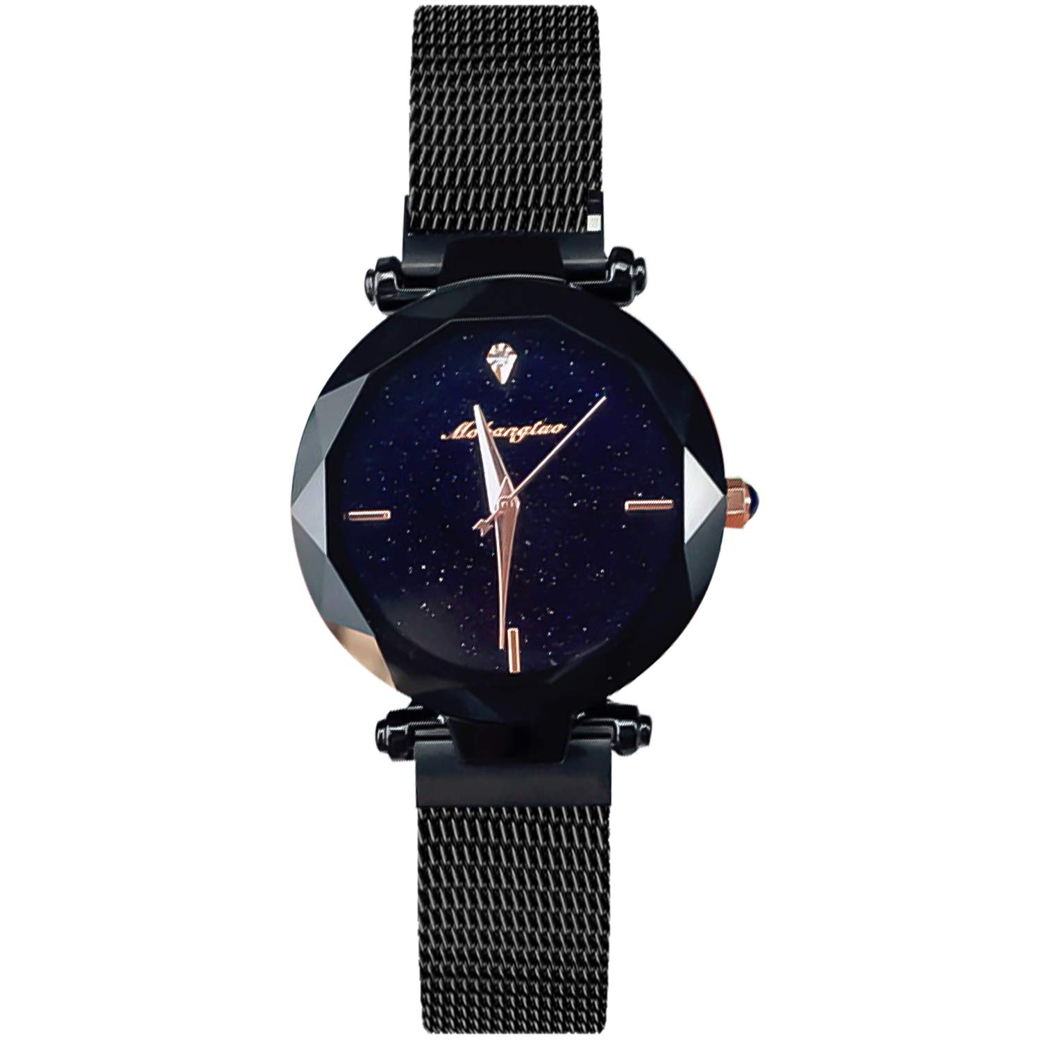 RORIOS Shining Starry Sky Women's Watch - Elegant Mesh Band for Daily Wear