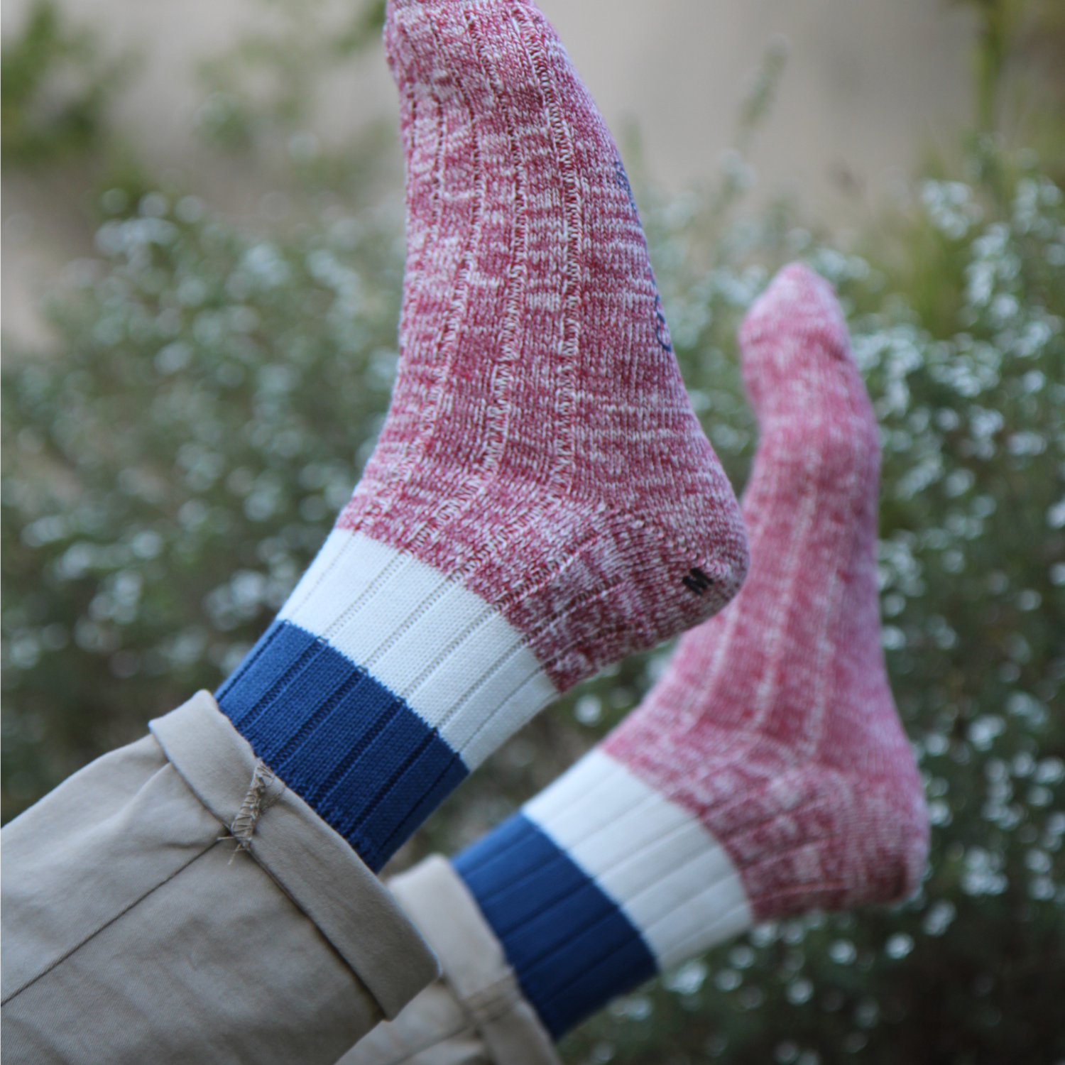 Men's Cotton Boot Socks with Mid-Stripe Design - Comfortable & Breathable for Hiking, Work Boots & Outdoor Activities