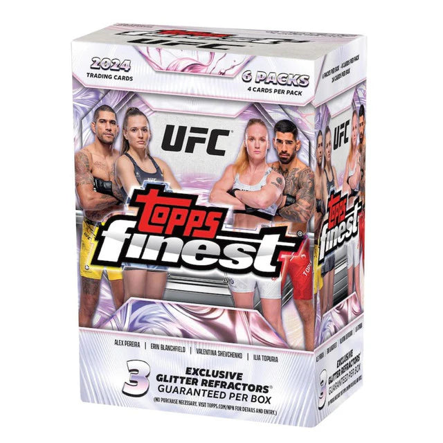 2024 Topps Finest UFC Blaster Box - Premium Trading Cards Collection for Collectors & Fans - Perfect for Gifts, Investments, and UFC Memorabilia Enthusiasts