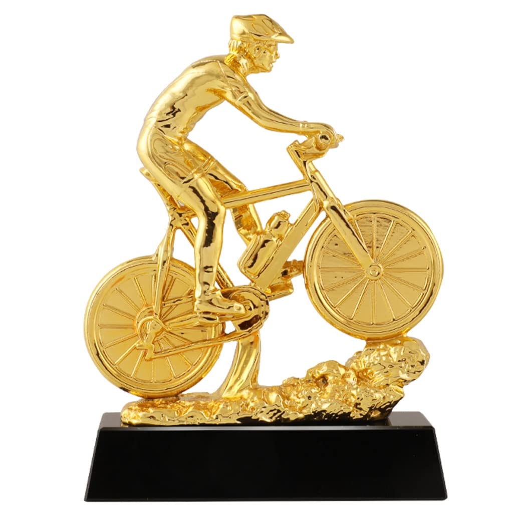 Custom Basketball & Bicycle Resin Trophy - Personalized Cycling Championship Award with Crystal Base - Free Engraving - Sports Awards & Bedroom Decor for Athletes, Coaches & Cycling Enthusiasts