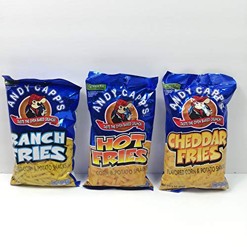 Any Capp's Flavored Fries Variety Pack - Hot, Ranch & Cheddar Seasoned Potato Snacks, 3oz Bags (3-Pack) | Perfect for Parties, Movie Nights & On-the-Go Snacking