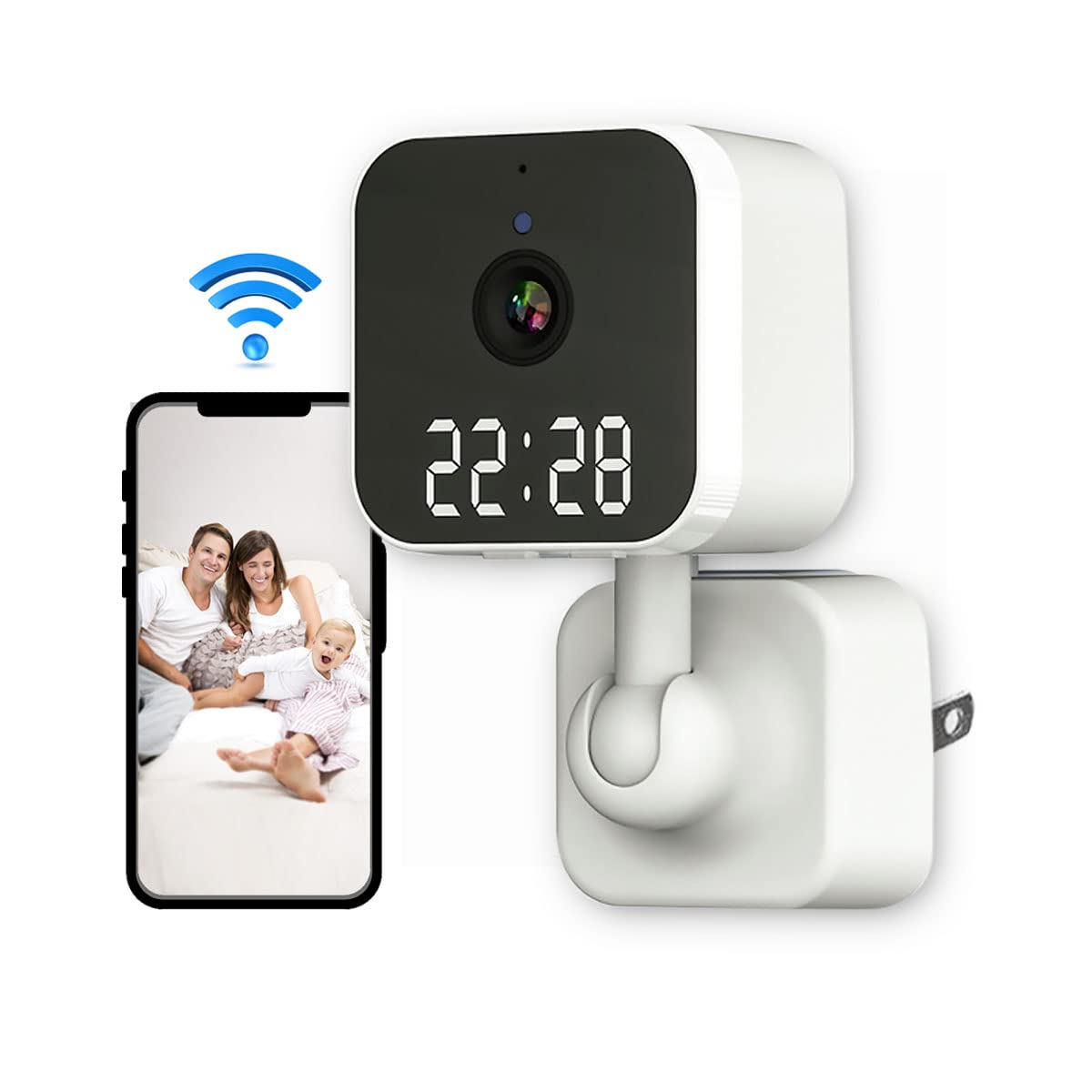 Wireless Indoor Security Camera 1080P HD WiFi - Plug-in Baby/Pet Monitor with Motion Detection, IR Night Vision & 2-Way Audio - Ideal for Home, Nursery & Pet Safety Surveillance