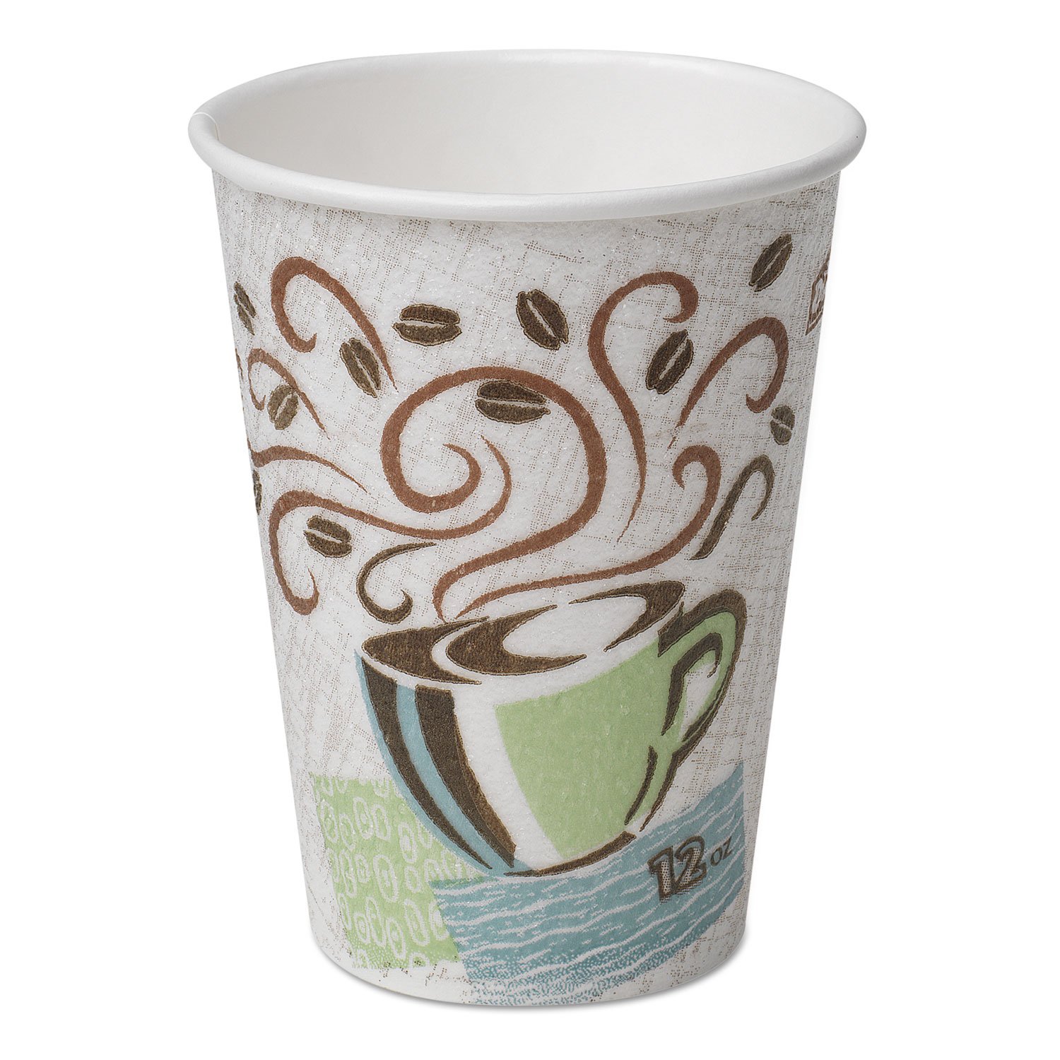 Dixie 5356CDCT 16oz Hot Paper Coffee Cups with Dreams Design - Pack of 50 | Perfect for Office, Cafes & Home Use | Insulated Disposable Cups for Hot Beverages