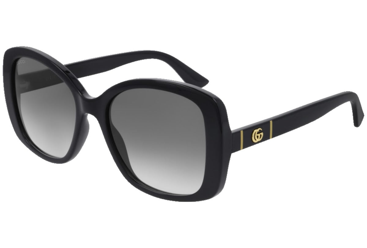 Gucci GG0762S Marmont Logo Butterfly Sunglasses for Women - Black Aviator Shades with Gold-Tone Accents | Fashion Luxury Sunglasses for Beach, Driving & Outdoor Activities