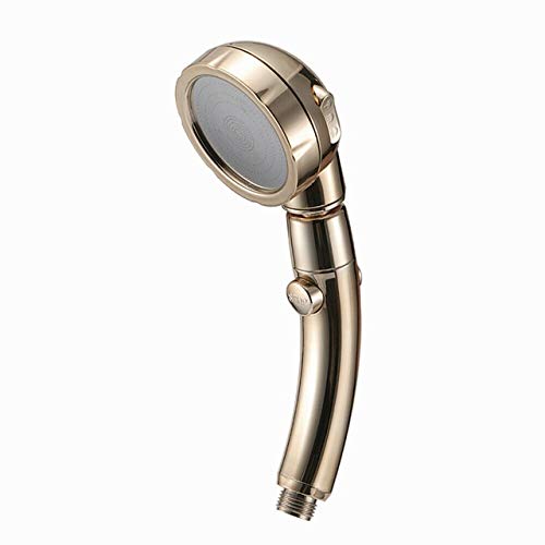 360° Rotating Adjustable Water Saving Shower Head - 3 Spray Modes with Stop Button, High Pressure Showerhead for Bathroom & Spa (Gold) - Perfect for Relaxing Showers & Water Conservation