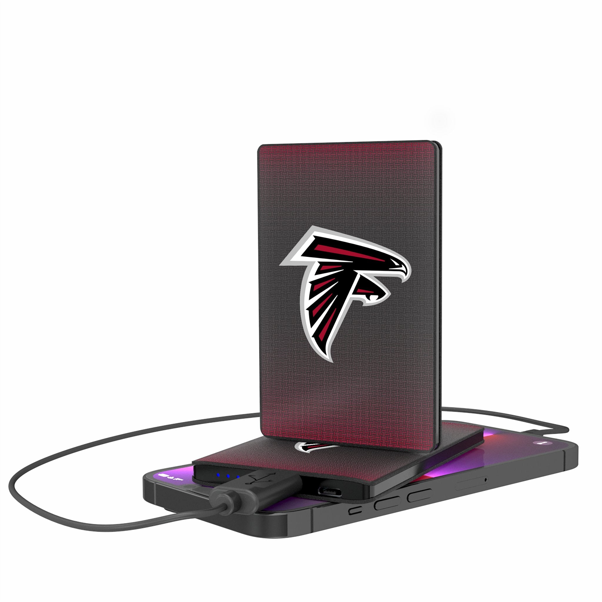 Atlanta Falcons Portable 2500mAh Credit Card Power Bank - Slim USB Charger for Travel, Business & Outdoor Activities