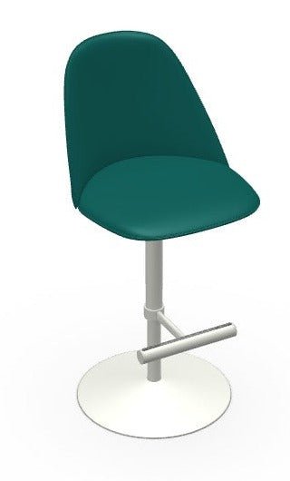 Midj Lea SG CU Stool - Modern Adjustable Bar Stool for Kitchen, Dining & Home Office - Comfortable & Stylish Seating Solution