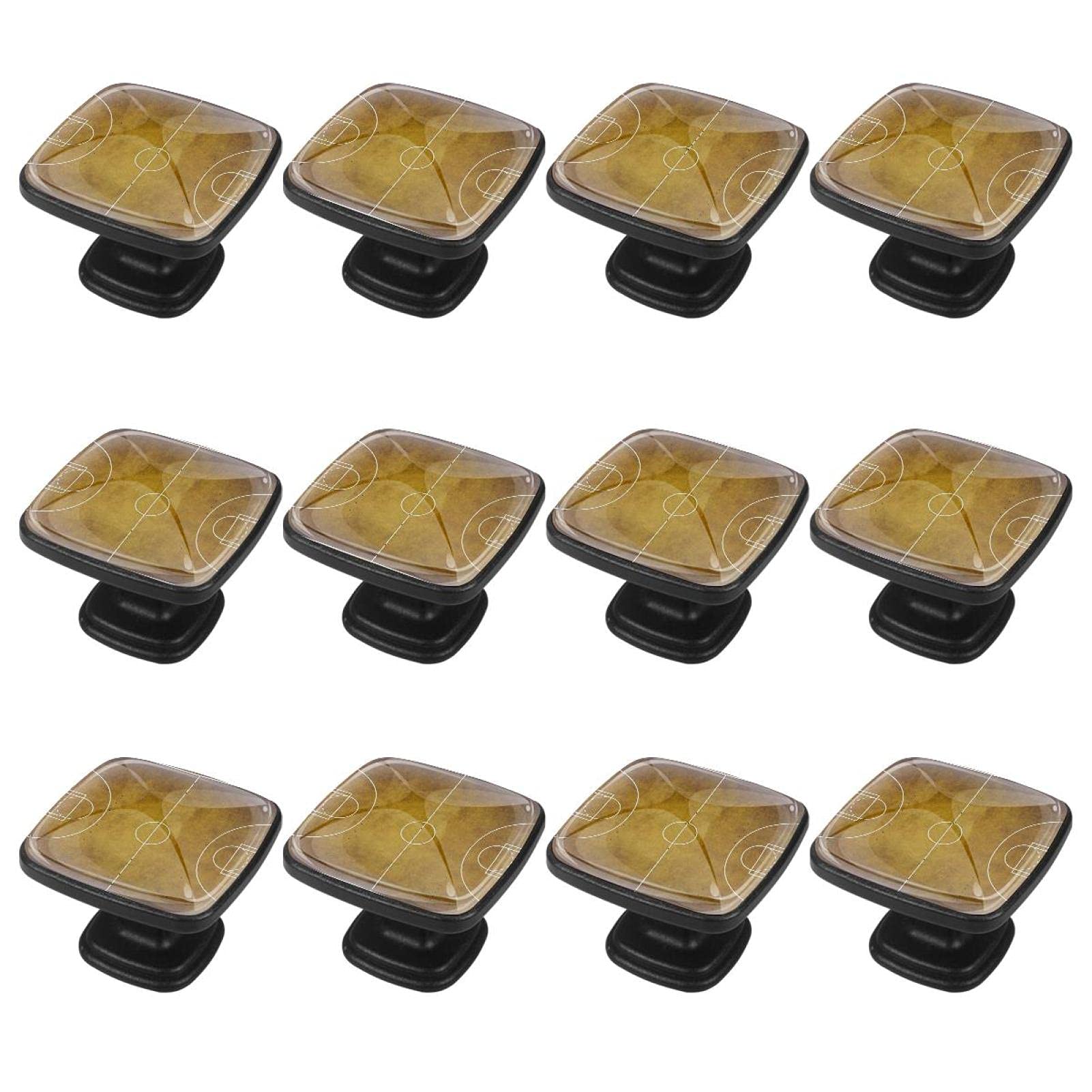 12Pcs Basketball Themed Cabinet Handles & Drawer Knobs - Durable Dresser Knobs for Kids Room, Kitchen Cabinets & DIY Furniture Projects - Perfect for Sports Lovers & Home Decor Upgrade