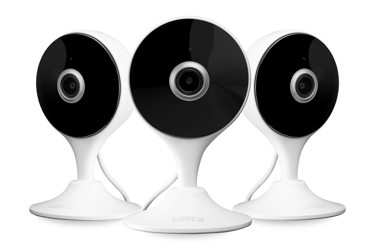 2K HD Indoor WiFi Security Camera 3-Pack - 360° Motion Tracking, Night Vision, 2-Way Audio for Home & Office Surveillance - Perfect for Baby Monitoring, Pet Watching, and Indoor Security