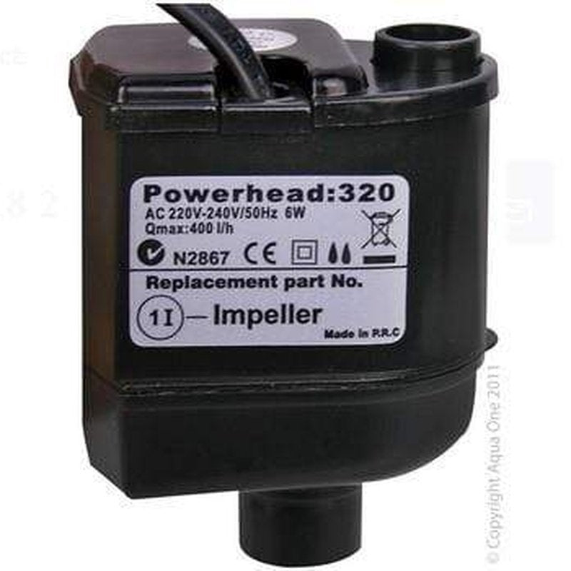 Aqua One Powerhead 400LH Water Pump for AquaStart 320 Aquarium - UnderGravel Filter System - Ideal for Freshwater & Saltwater Fish Tanks (Model 10992)