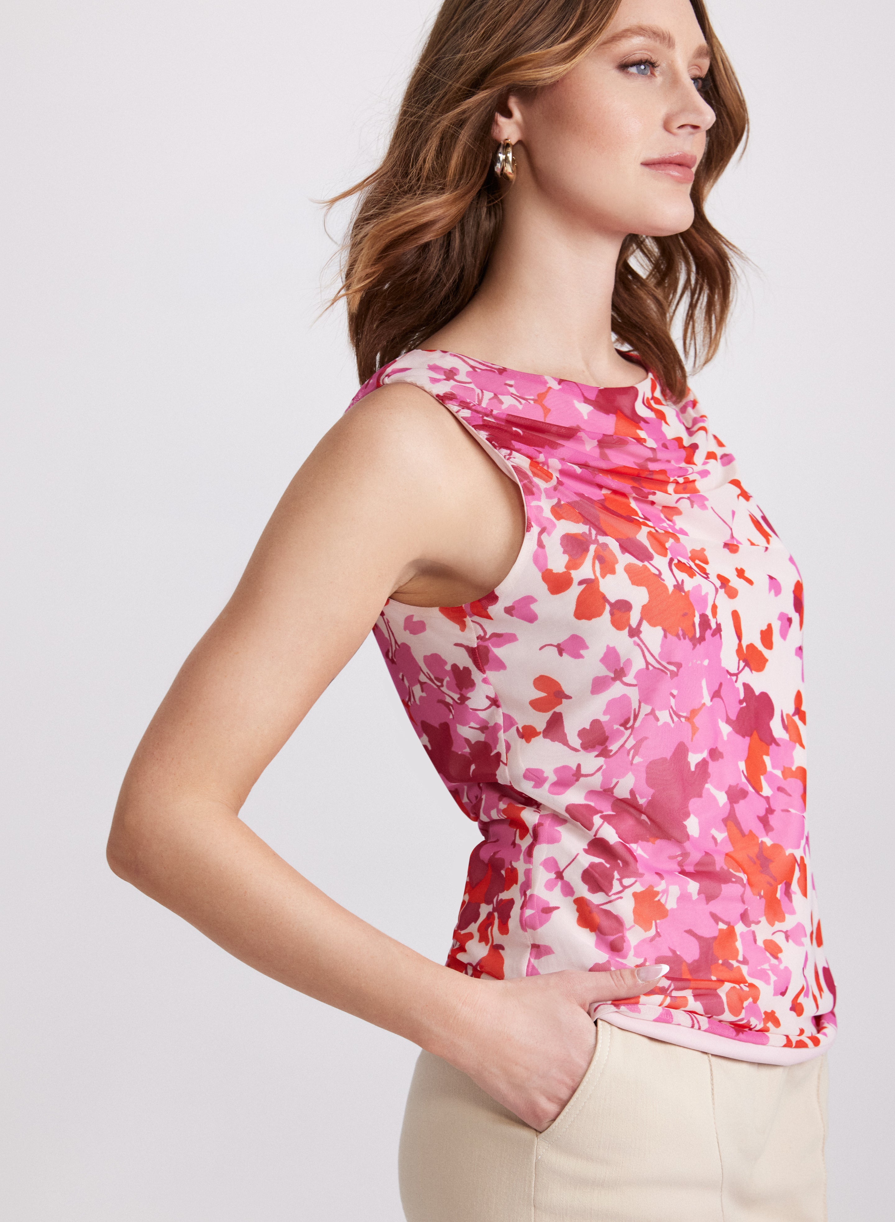 Floral Print Tank Top for Women - Summer Sleeveless Blouse, Breathable & Comfortable - Perfect for Beach, Vacation & Casual Outings