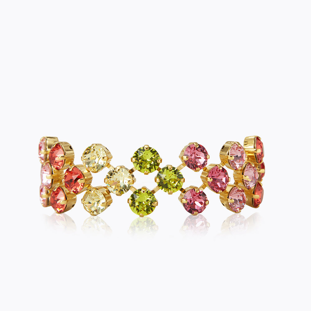 Livia Adjustable Healing Bracelet & Tropicana Gemstone Set - Stress Relief & Positive Energy Jewelry for Women - Perfect for Yoga, Meditation & Everyday Wear