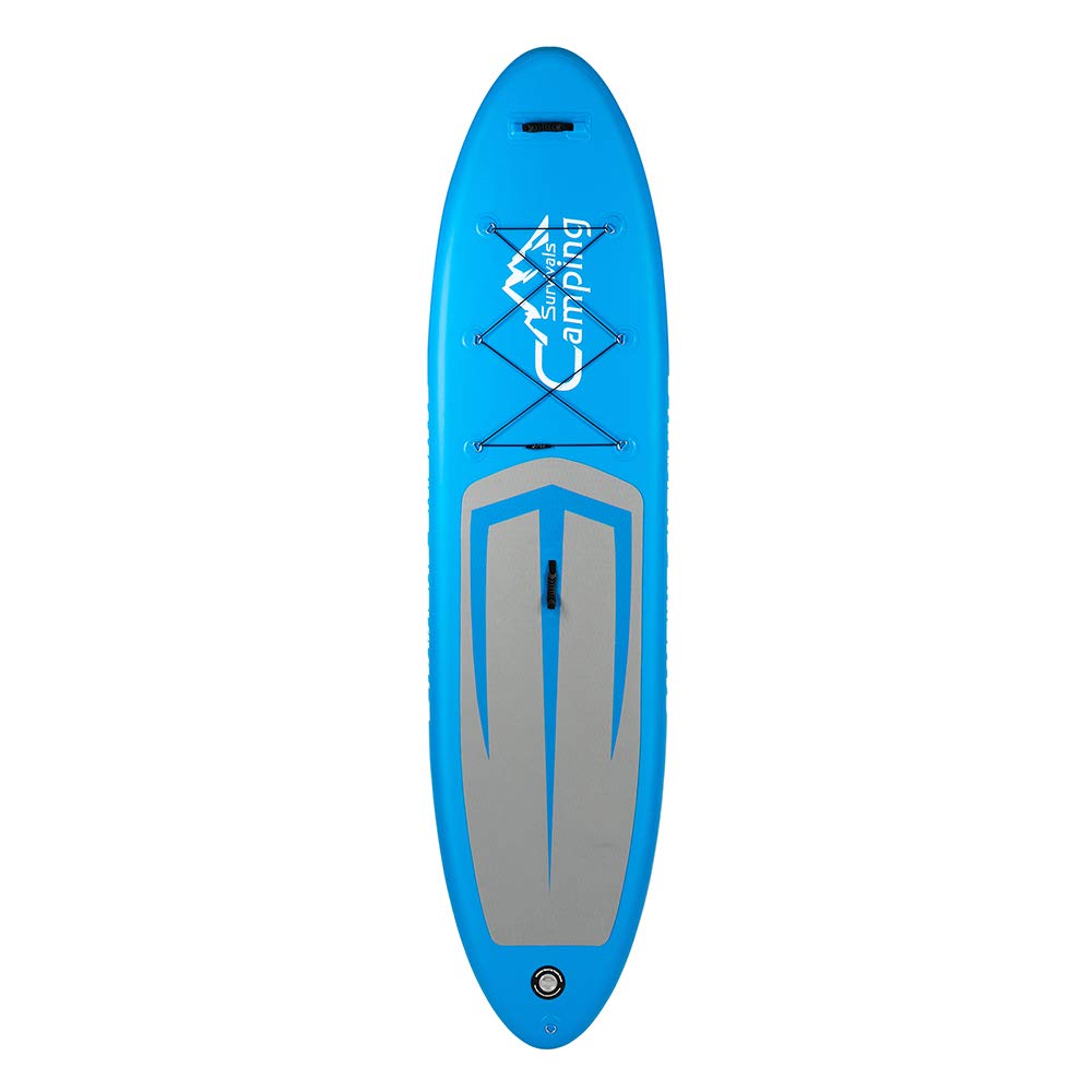 KS-SP1009 11' Inflatable Stand Up Paddle Board for Adults - Blue, Gray & Black - Perfect for Lakes, Rivers & Ocean Paddling