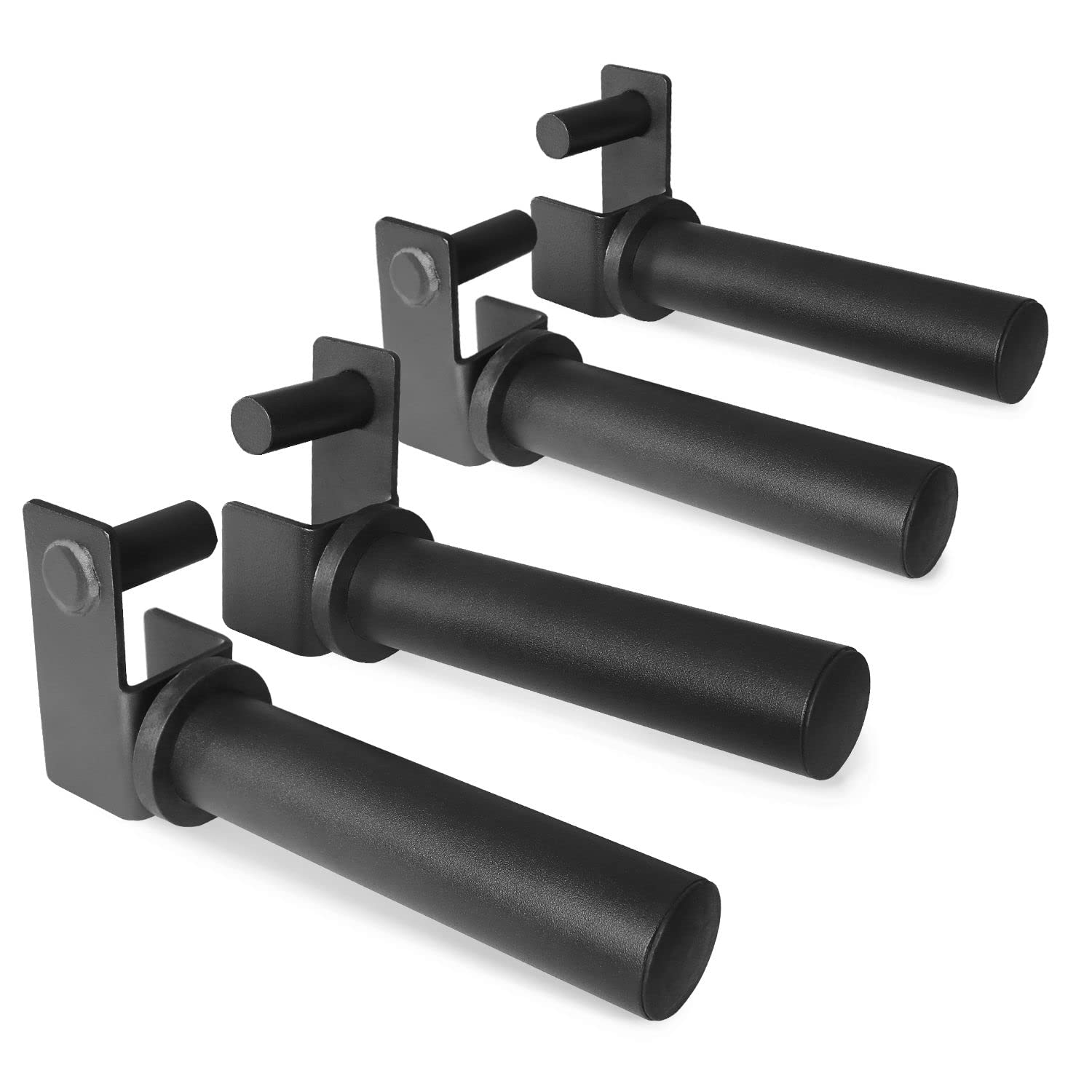 A2ZCARE Weight Plate Holder Attachment for Power Cage Rack - Olympic 2-inch Weight Plate Storage Organizer (Set of 4) - Perfect for Home Gym Equipment Organization & Strength Training Accessories