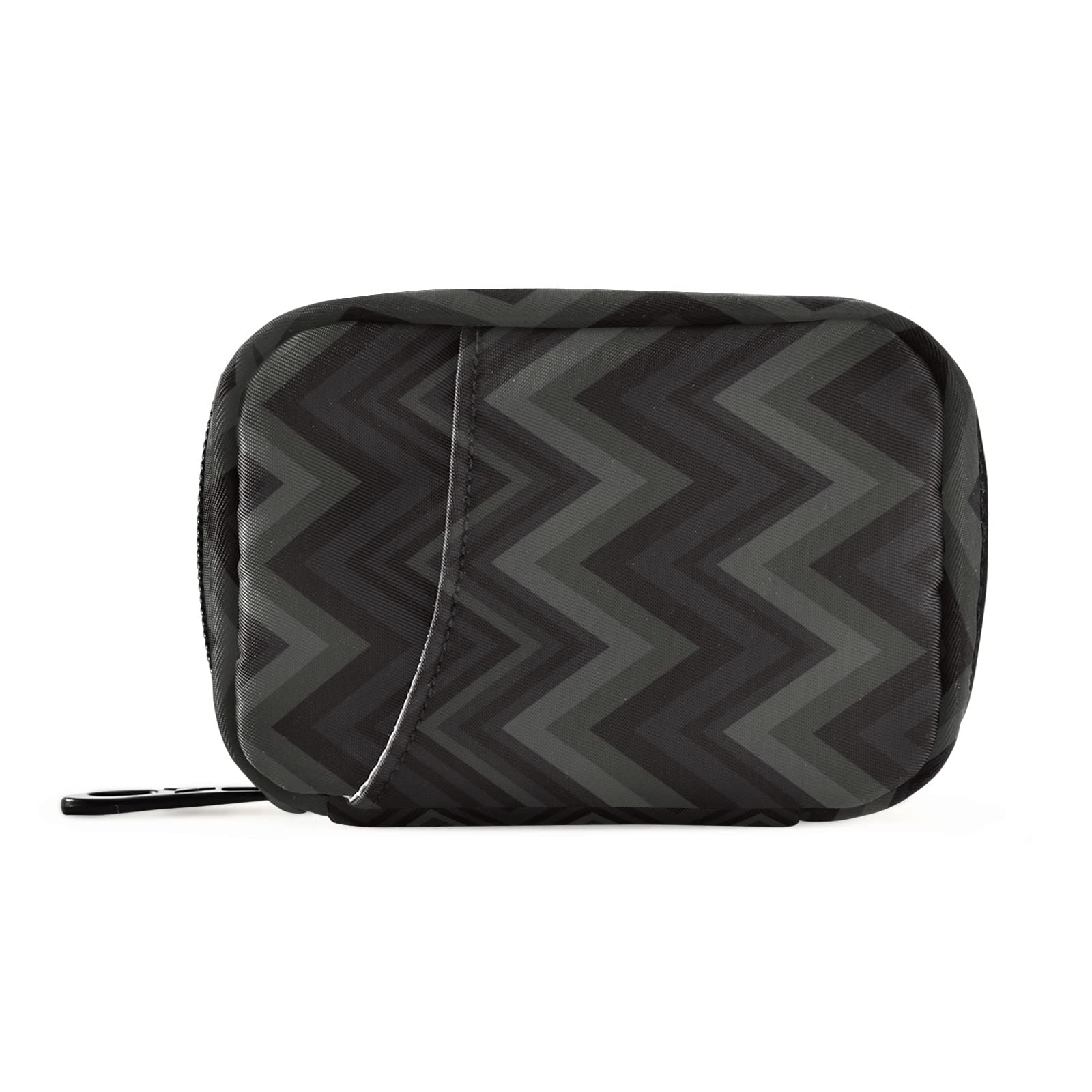Dark Gray Geometric Travel Pill Organizer - 7 Day Weekly Pill Case with Small Compartments, Cute Vitamin Holder & Medicine Box for Daily Use - Perfect for Travel, Work, and Home Organization