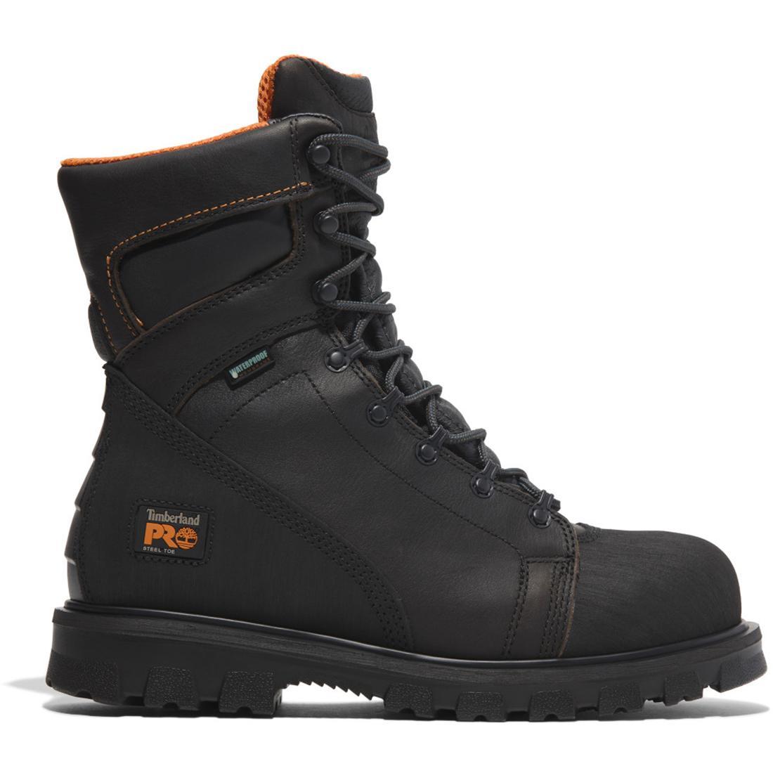Rigmaster 8 Inch Steel Toe Waterproof Work Boots for Men - Brown Safety Shoes for Construction, Warehouse & Outdoor Work - ASTM F2413-18 Certified