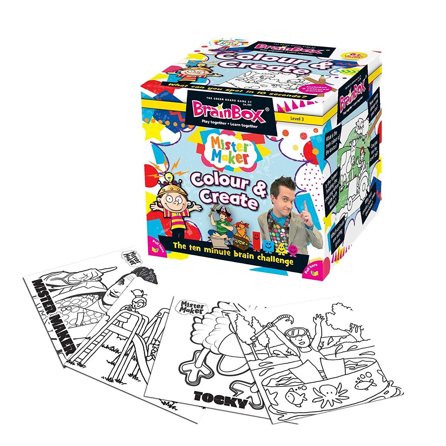 Brainbox Mister Maker Colour and Create Memory Game by Green Board Games - Creative Fun for Kids' Art and Learning Activities