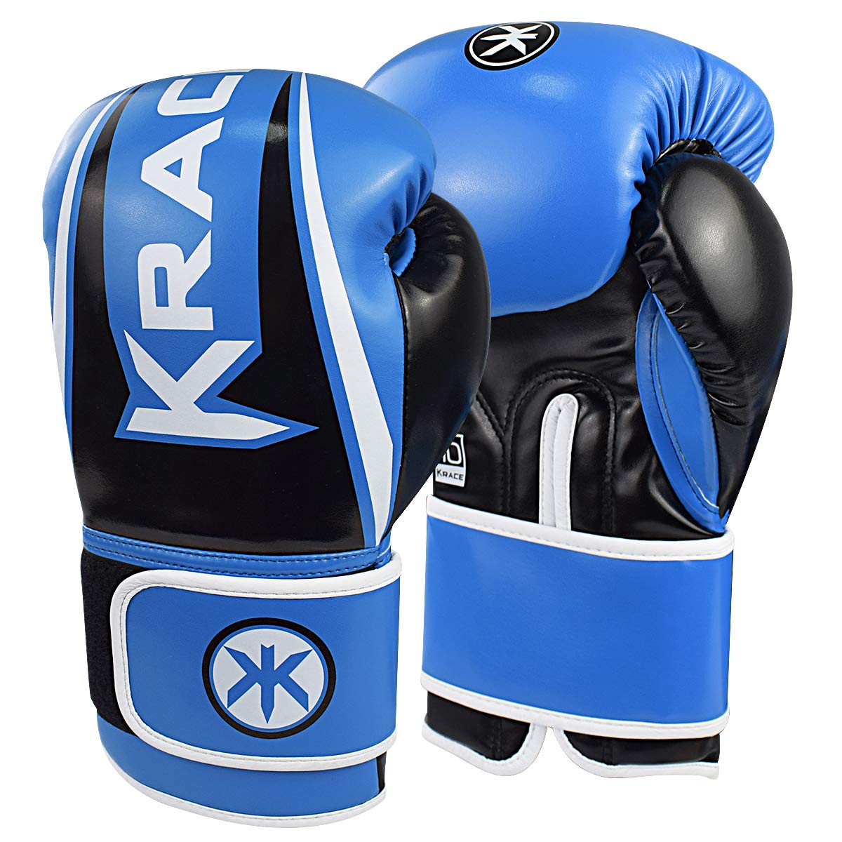 Krace Boxing Gloves 12oz 14oz 16oz for Kids, Youth, Men & Women - Premium PU Leather Training & Bag Gloves for MMA, Kickboxing & Fitness Workouts